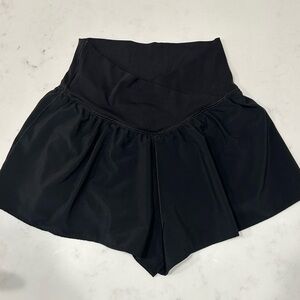 Aerie Black Athletic Shorts with Flowy Design